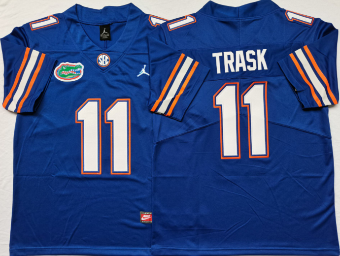 Men's Florida Gators Kyle Trask #11 Roayl Player Game Jersey sports jersey product view 1