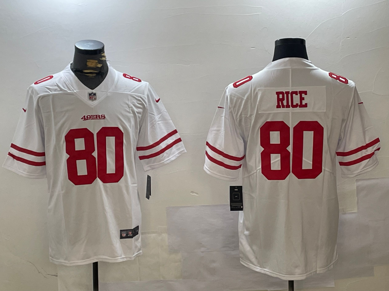 Men's San Francisco 49ers Jerry Rice White Game Player Jersey football jersey product view 1