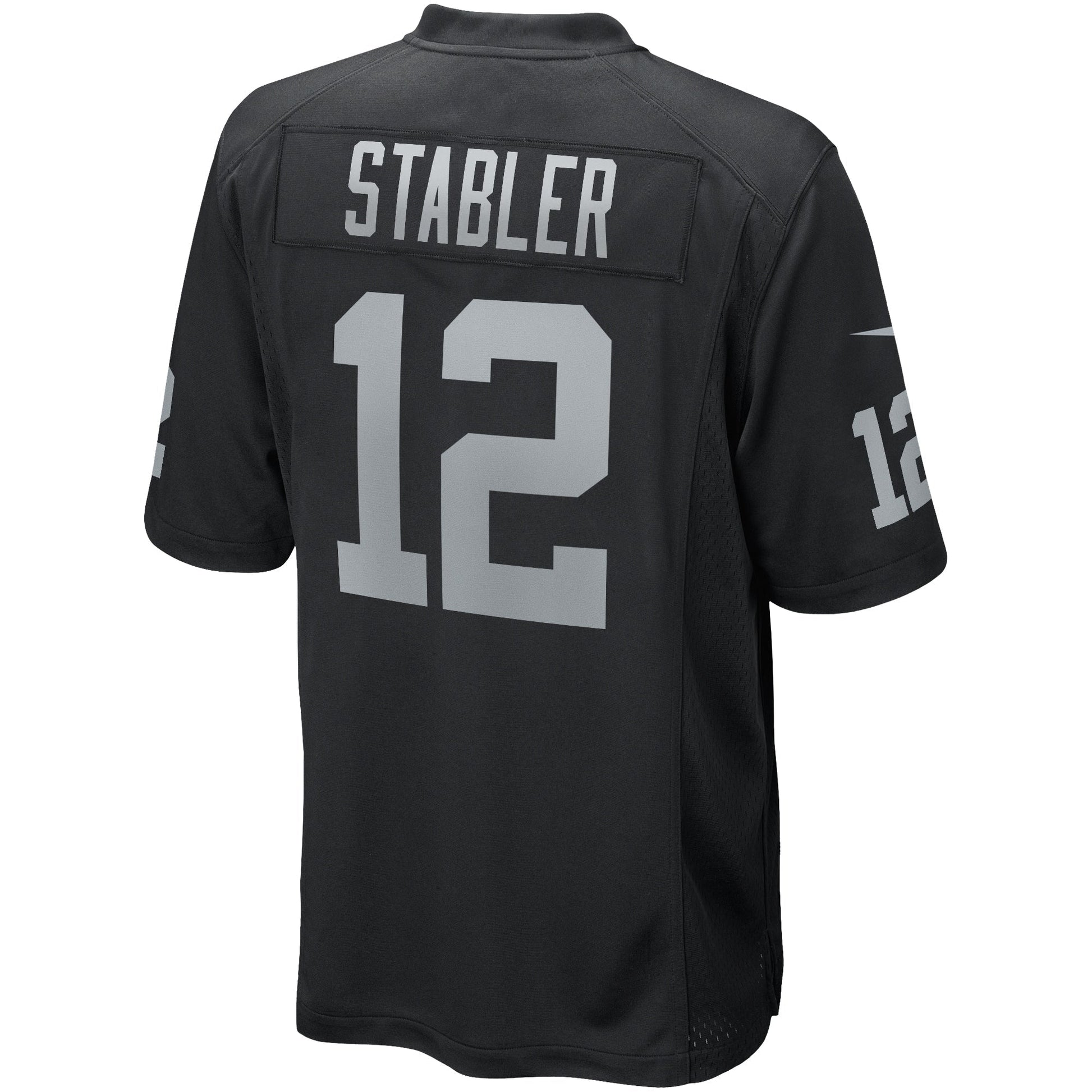 Ken Stabler Las Vegas Raiders Game Retired Jersey - Black football jersey product view 3