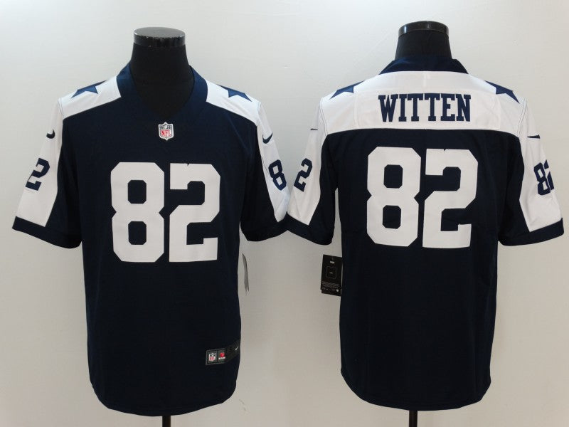 Men's Dallas Cowboys Jason Witten #82 Navy Alternate Custom1 Game Jersey1 football jersey product view 1
