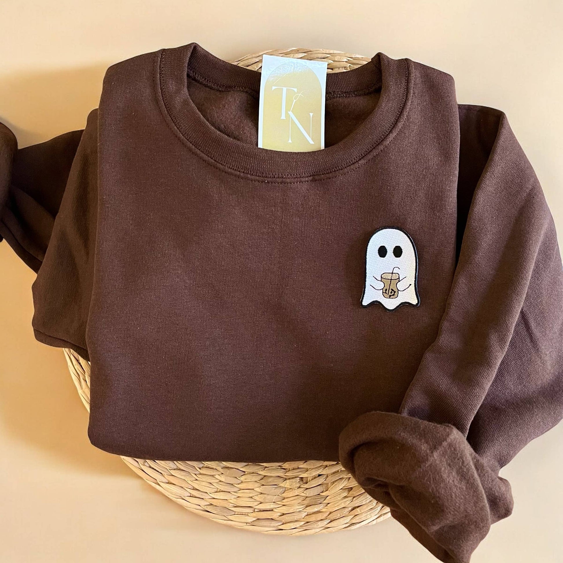 Ghost with Coffee Sweatshirt, Ghost Halloween Sweatshirts Unisex T-shirt, Sweatshirt, Hoodie, Long Sleeve Tee - T-Shirt, Sweatshirt, Hoodie