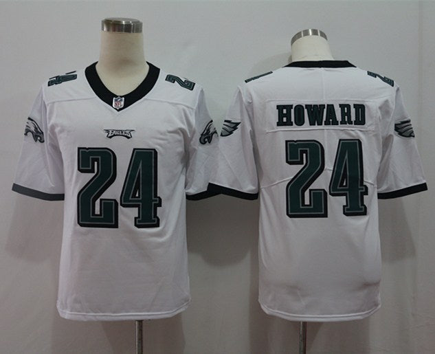 Men's Philadelphia Eagles Jordan Howard White Game Jersey basketball jersey product view 1