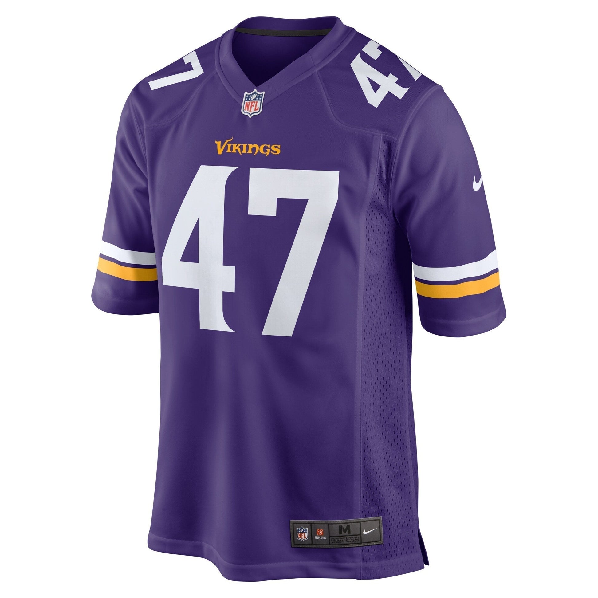 Dwight McGlothern Jr. Minnesota Vikings Game Jersey - Purple football jersey product view 2
