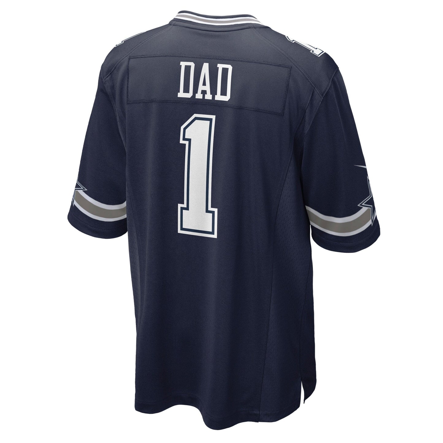 Dallas Cowboys Number 1 Dad Navy Game Jersey football jersey product view 3