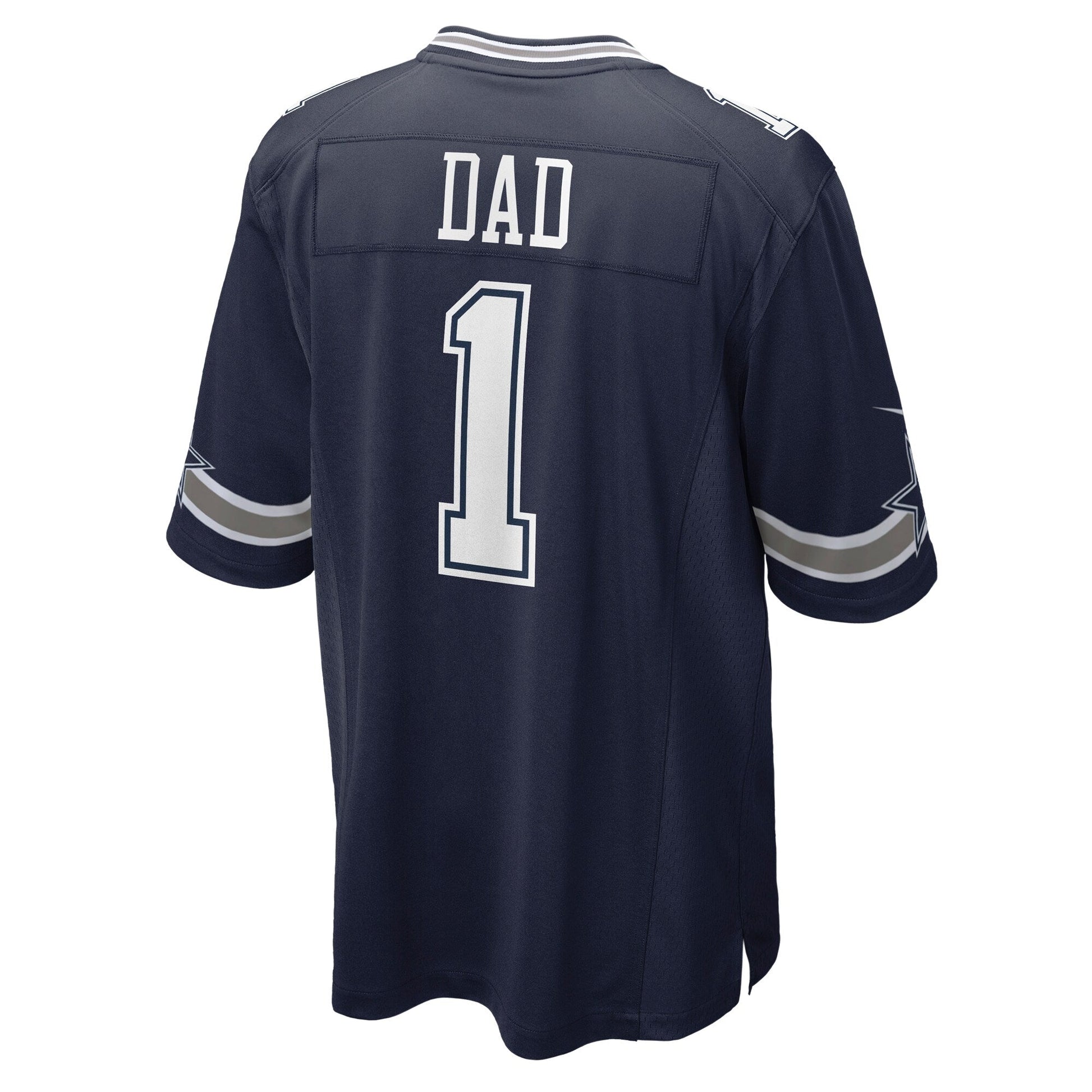 Dallas Cowboys Number 1 Dad Navy Game Jersey football jersey product view 3