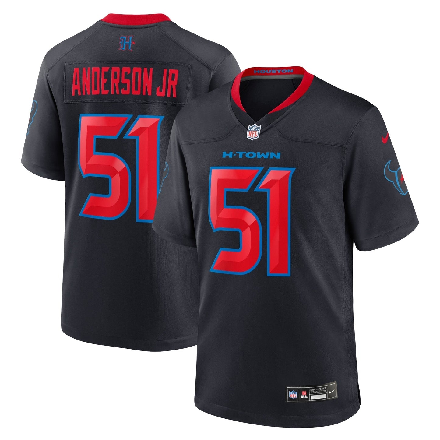 Houston Texans Will Anderson Jr. Navy Alternate Game Jersey football jersey product view 1