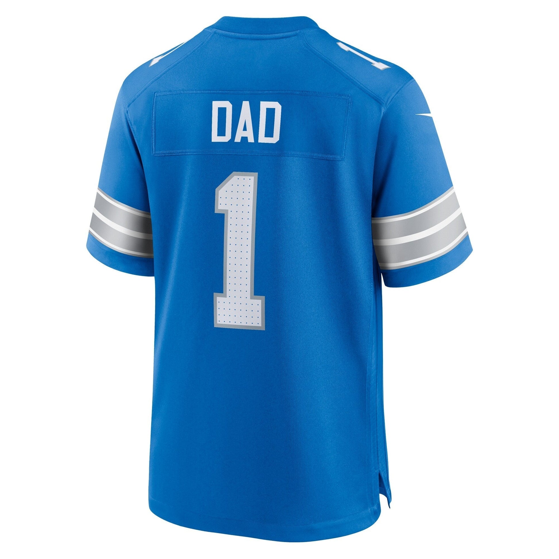 Detroit Lions Number 1 Dad Blue Game Jersey football jersey product view 1