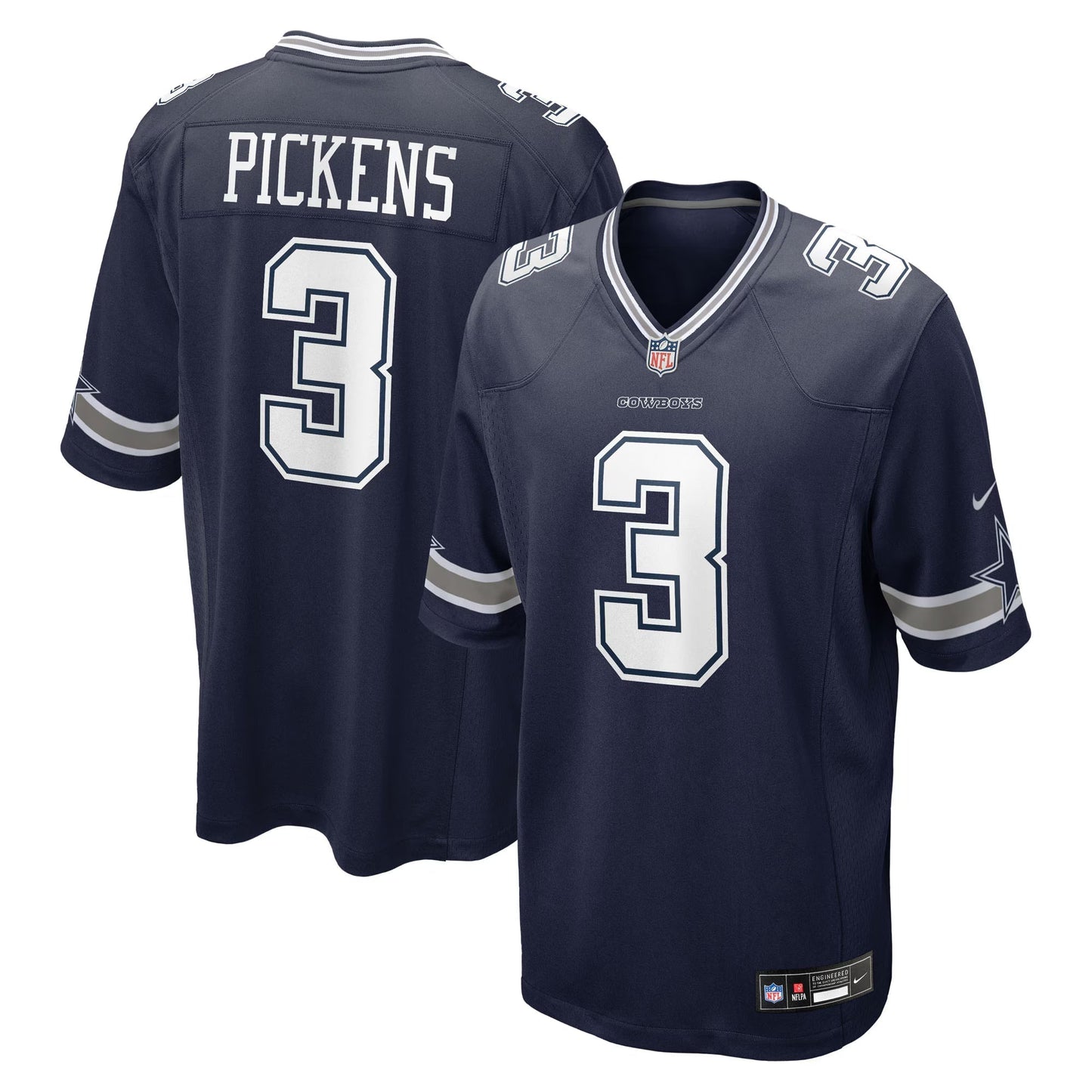 Dallas Cowboys George Pickens Navy Game Jersey football jersey product view 1