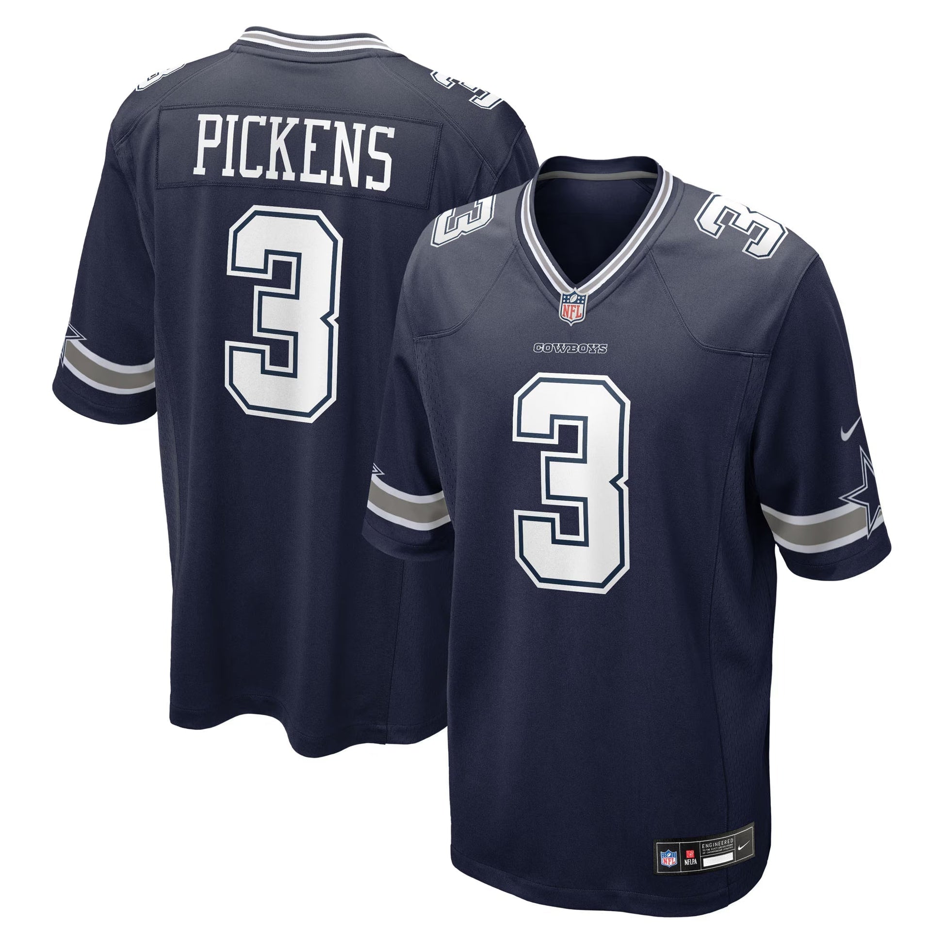 Dallas Cowboys George Pickens Navy Game Jersey football jersey product view 1