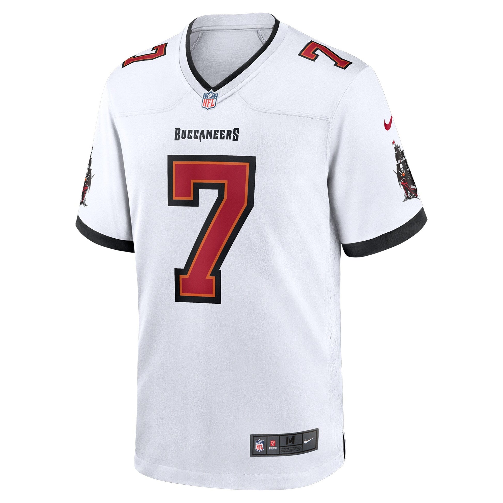 Tampa Bay Buccaneers Bucky Irving White Game Jersey football jersey product view 1