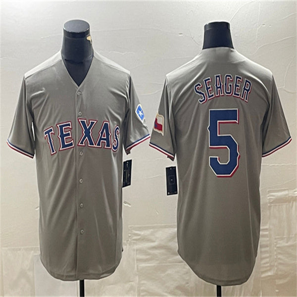 Los Angeles Dodgers #5 Corey Seager Gray Home Authentic Patch Jersey Baseball Jerseys baseball jersey product view 1