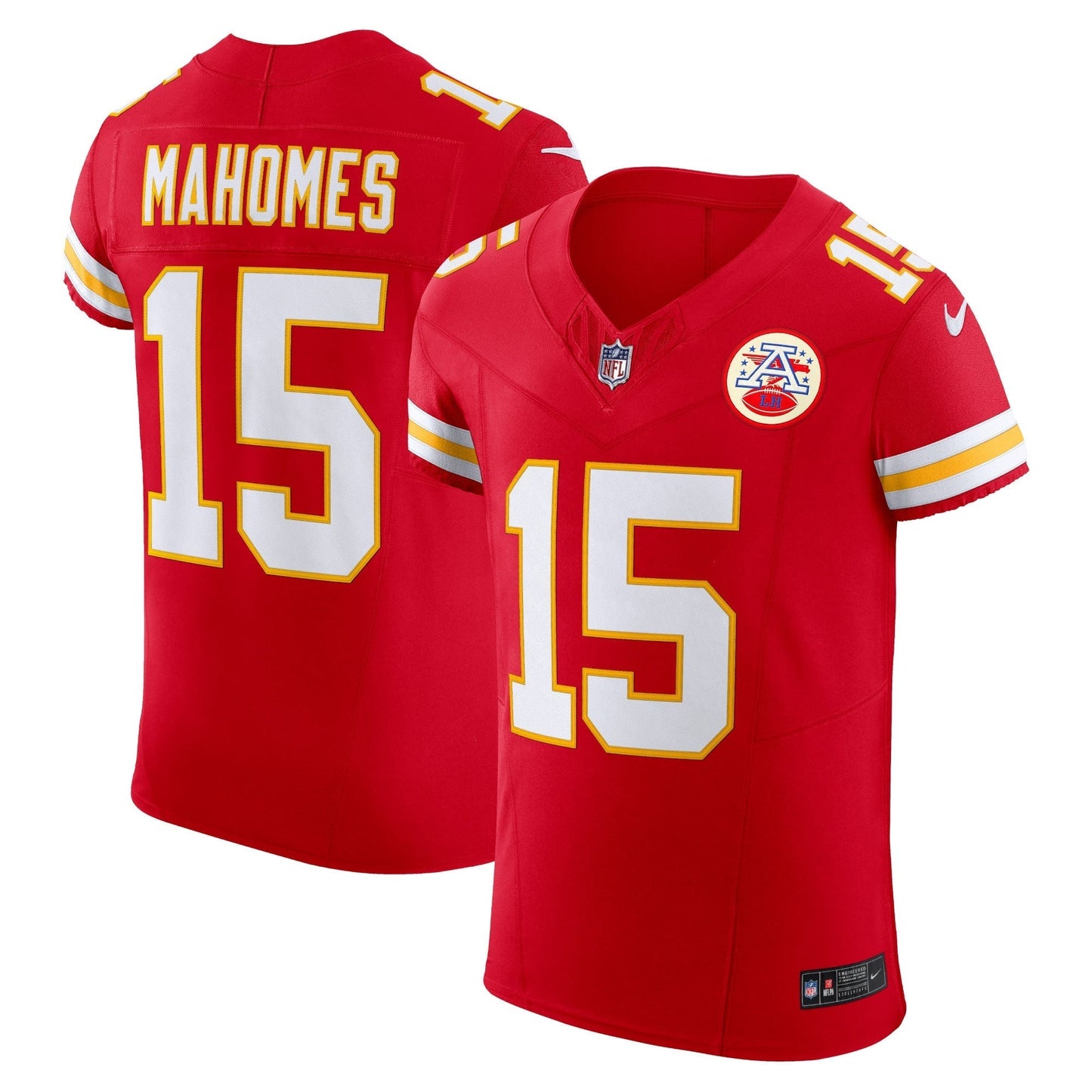 Kansas City Chiefs Patrick Mahomes Red Vapor F.U.S.E. Elite Jersey football jersey product view 1