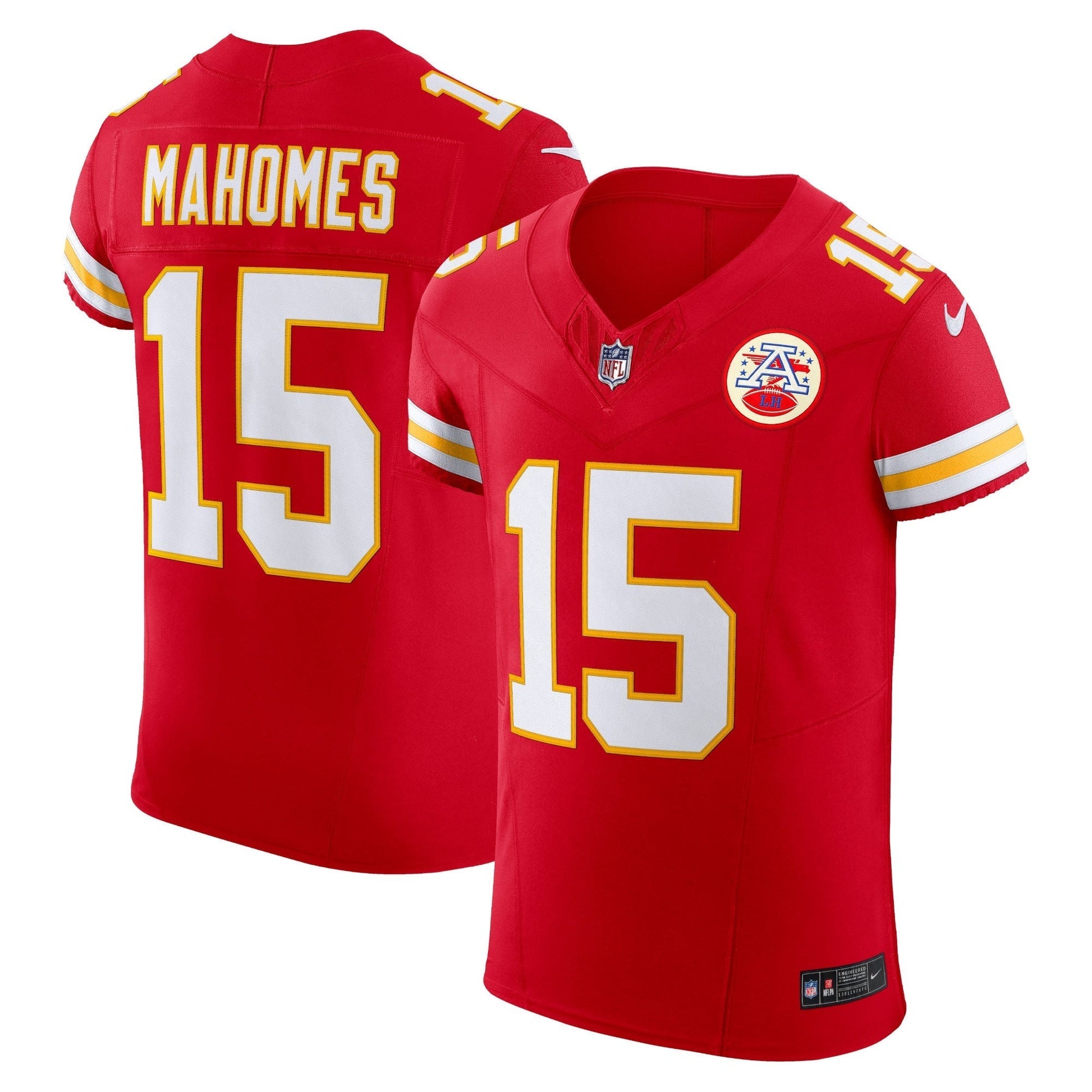 Kansas City Chiefs Patrick Mahomes Red Vapor F.U.S.E. Elite Jersey football jersey product view 1