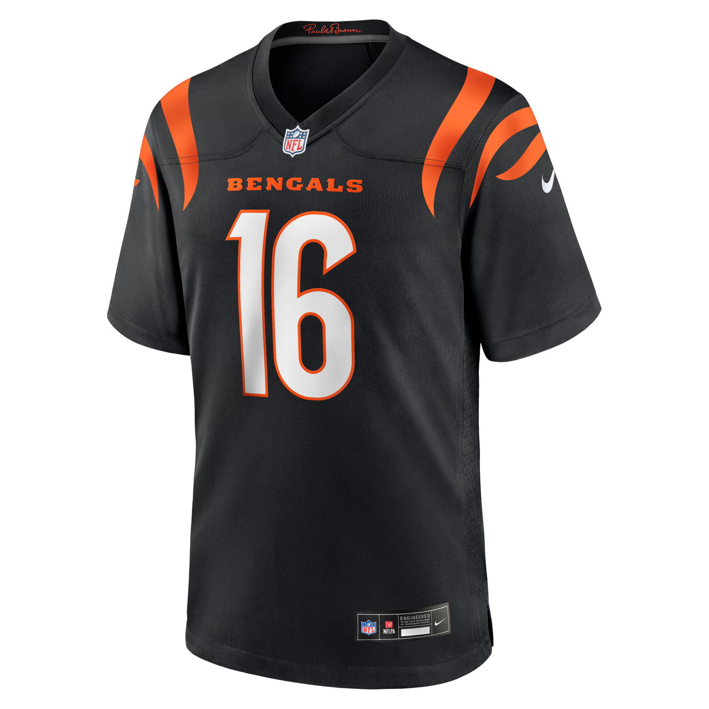 Cincinnati Bengals Joe Flacco Black Team Game Jersey football jersey product view 1