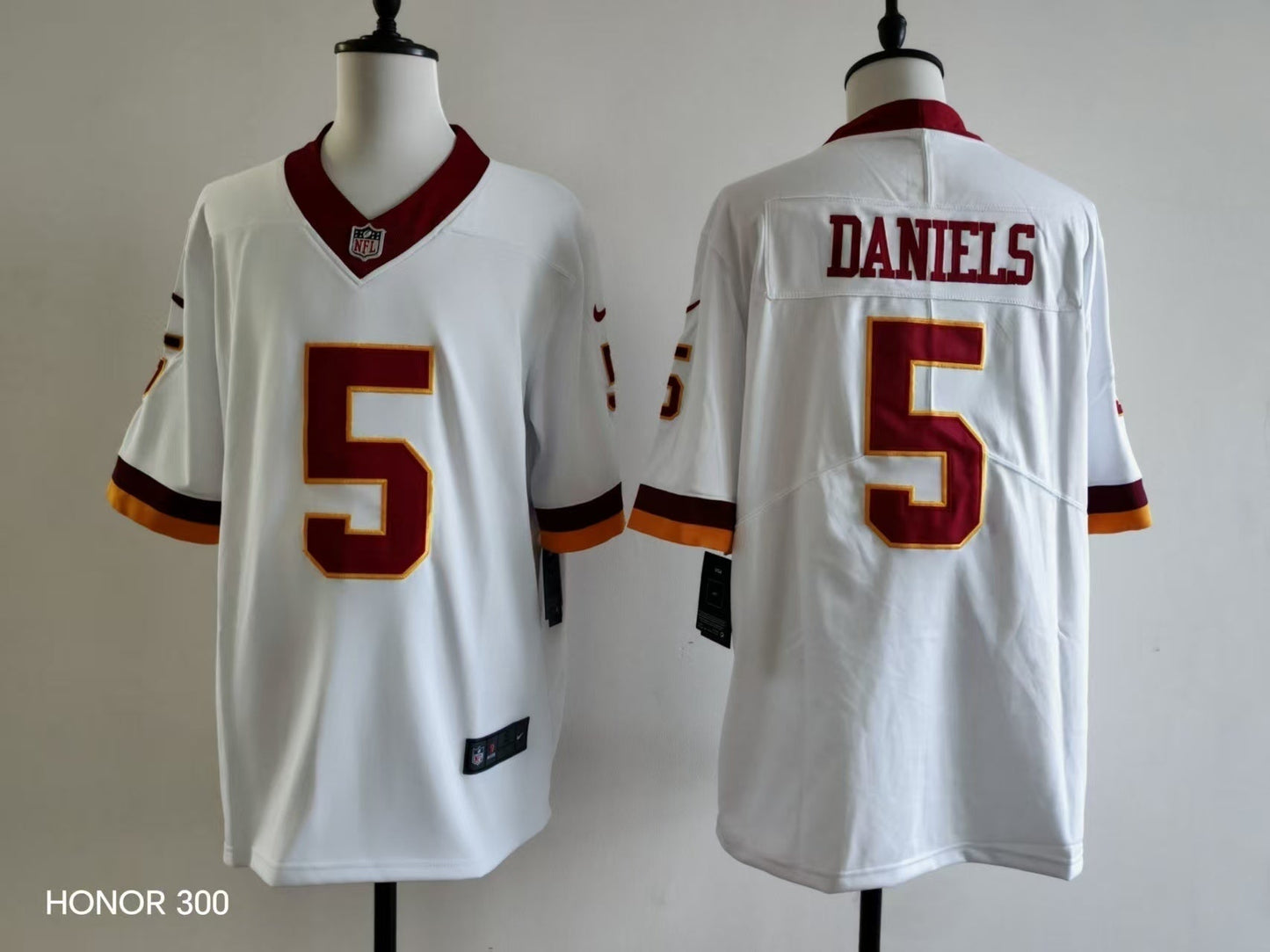 Men's Washington Redskins Jayden Daniels Jersey-White football jersey product view 1