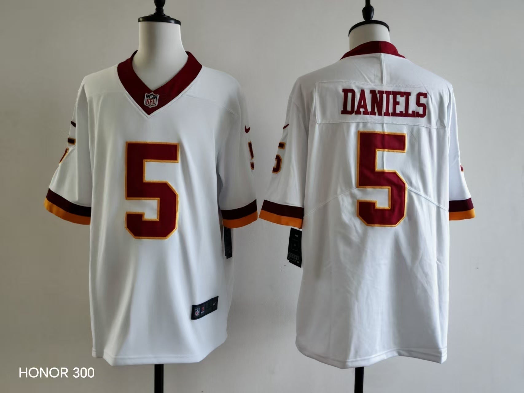 Men's Washington Redskins Jayden Daniels Jersey-White football jersey product view 1