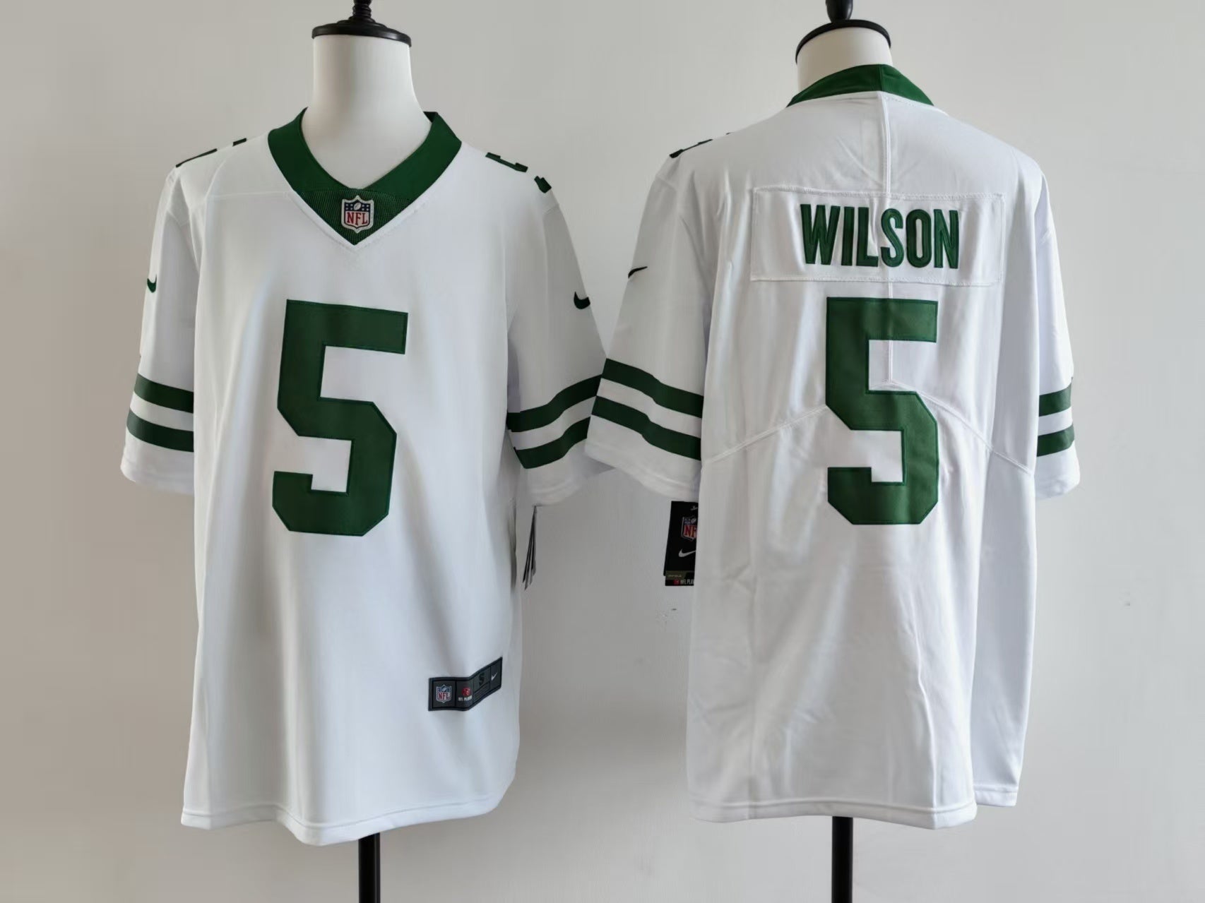 Men's New York Jets Garrett Wilson Jersey-White football jersey product view 1
