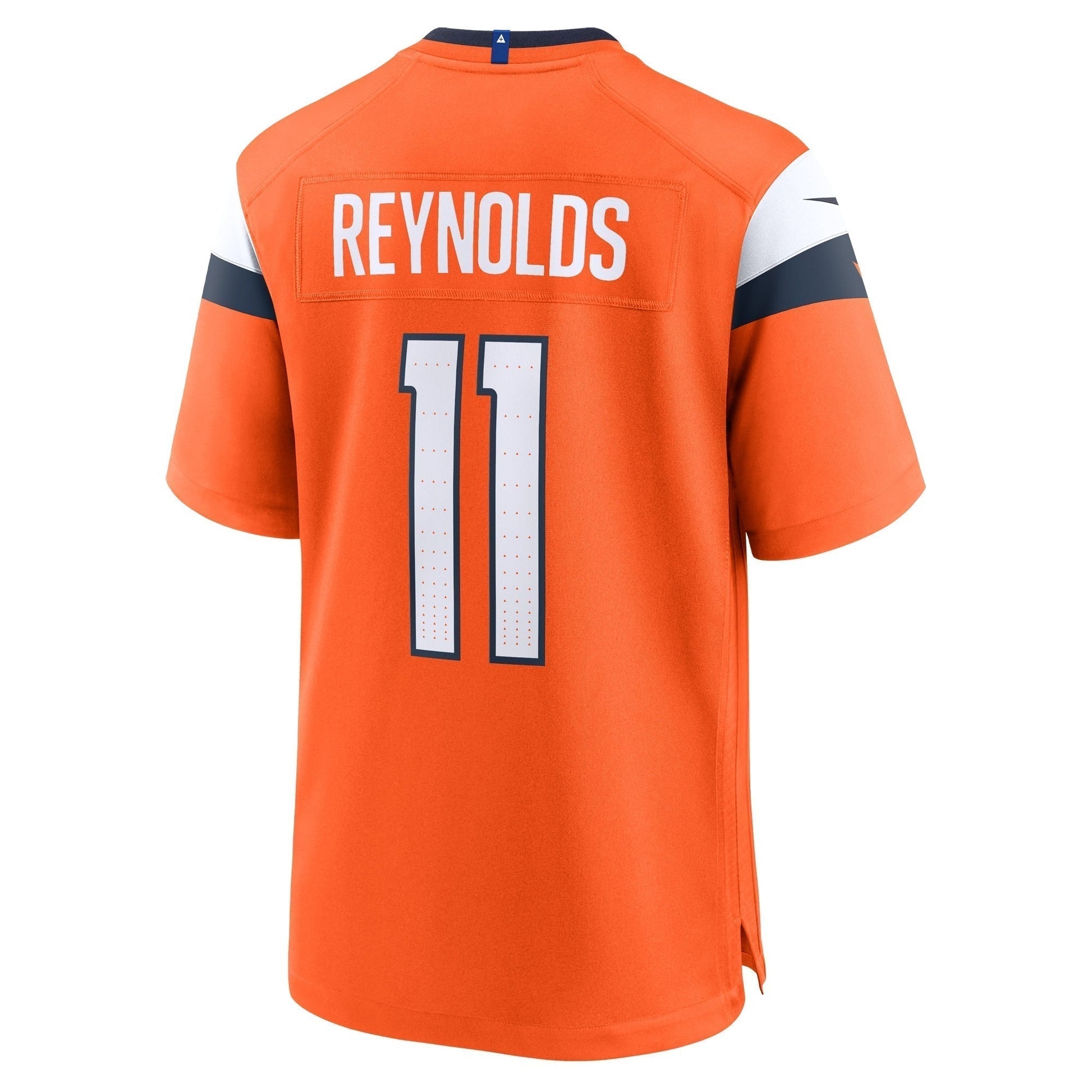 Josh Reynolds Denver Broncos Game Jersey - Orange football jersey product view 3