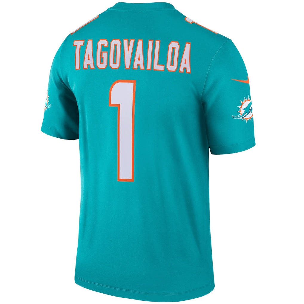 M.Dolphins #1 Tua Tagovailoa Aqua Legend Player Performance Jersey football jersey product view 1