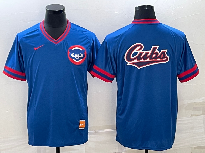 Men's Chicago Cubs1 Blue Alternate Replica Team Jersey baseball jersey product view 1