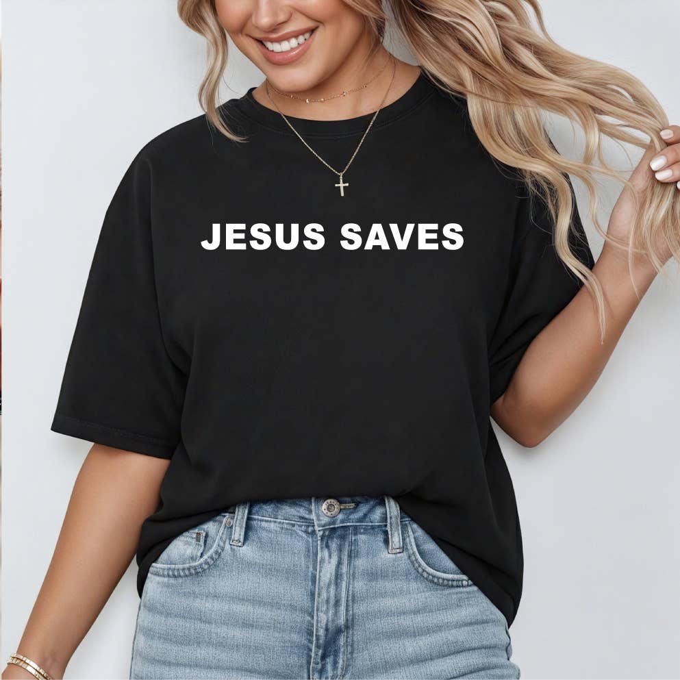 Jesus Saves Premium T-Shirt Unisex T-shirt, Sweatshirt, Hoodie, Long Sleeve Tee - T-Shirt, Sweatshirt, Hoodie
