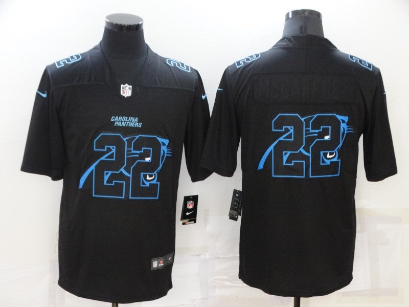 Men's Carolina Panthers #22 Christian McCaffrey Black Alternate Player Game Jersey1 football jersey product view 1