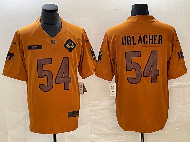 Men's Chicago Bears Brian Urlacher Brown 2023 Salute To Service Retired Player Limited Jersey football jersey product view 1