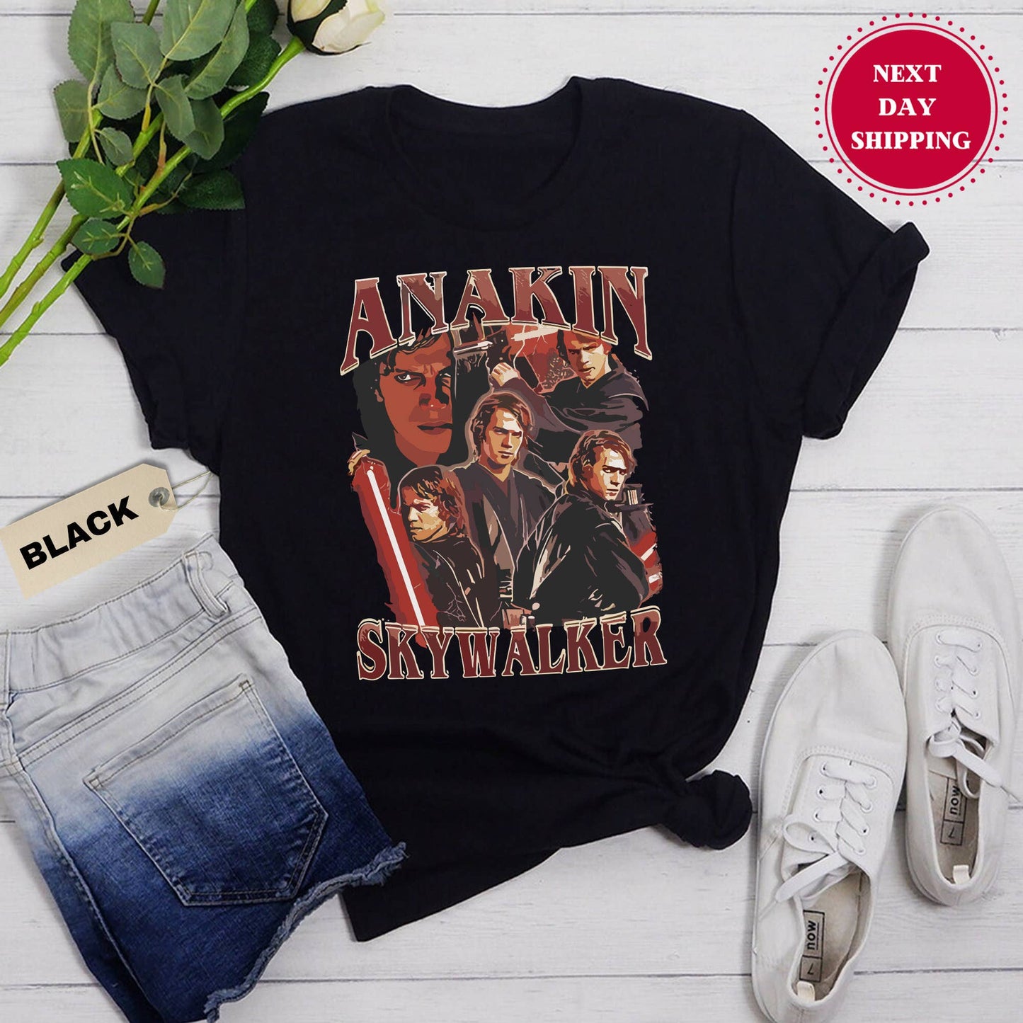 Anakin Skywalker Vintage 90s Tee Unisex T-shirt, Sweatshirt, Hoodie, Long Sleeve Tee - T-Shirt, Sweatshirt, Hoodie