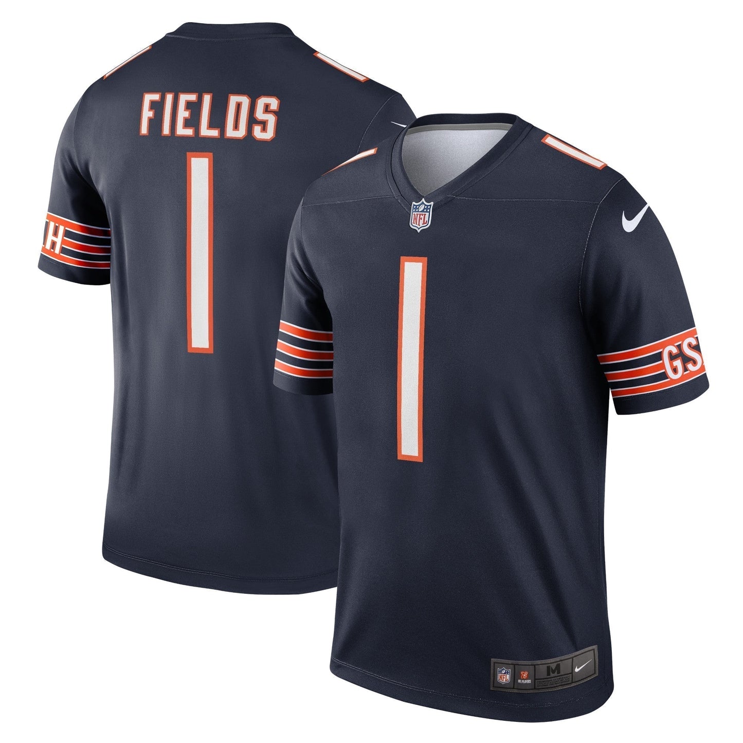 Justin Fields Chicago Bears Legend Jersey - Navy football jersey product view 1
