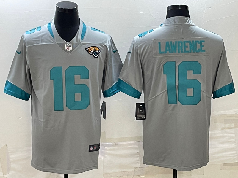 Men's Jacksonville Jaguars Trevor Lawrence #16 Gray Inverted Legend Jersey1 football jersey product view 1