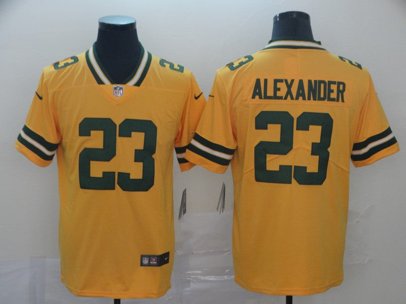 Men's Green Bay Packers Jaire Alexander #23 Yellow Inverted Legend Jersey1 football jersey product view 1