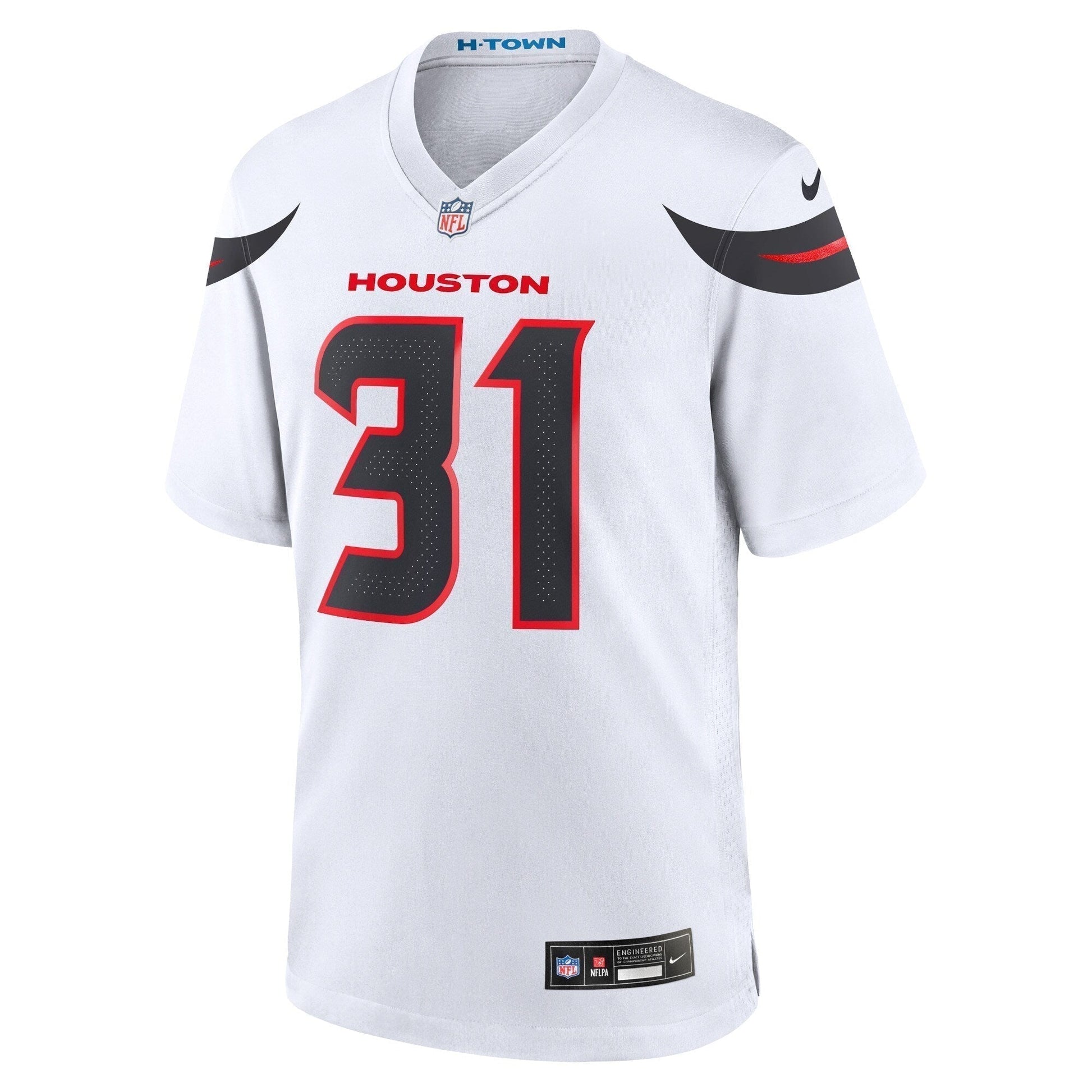 Dameon Pierce Houston Texans Game Jersey - White football jersey product view 2