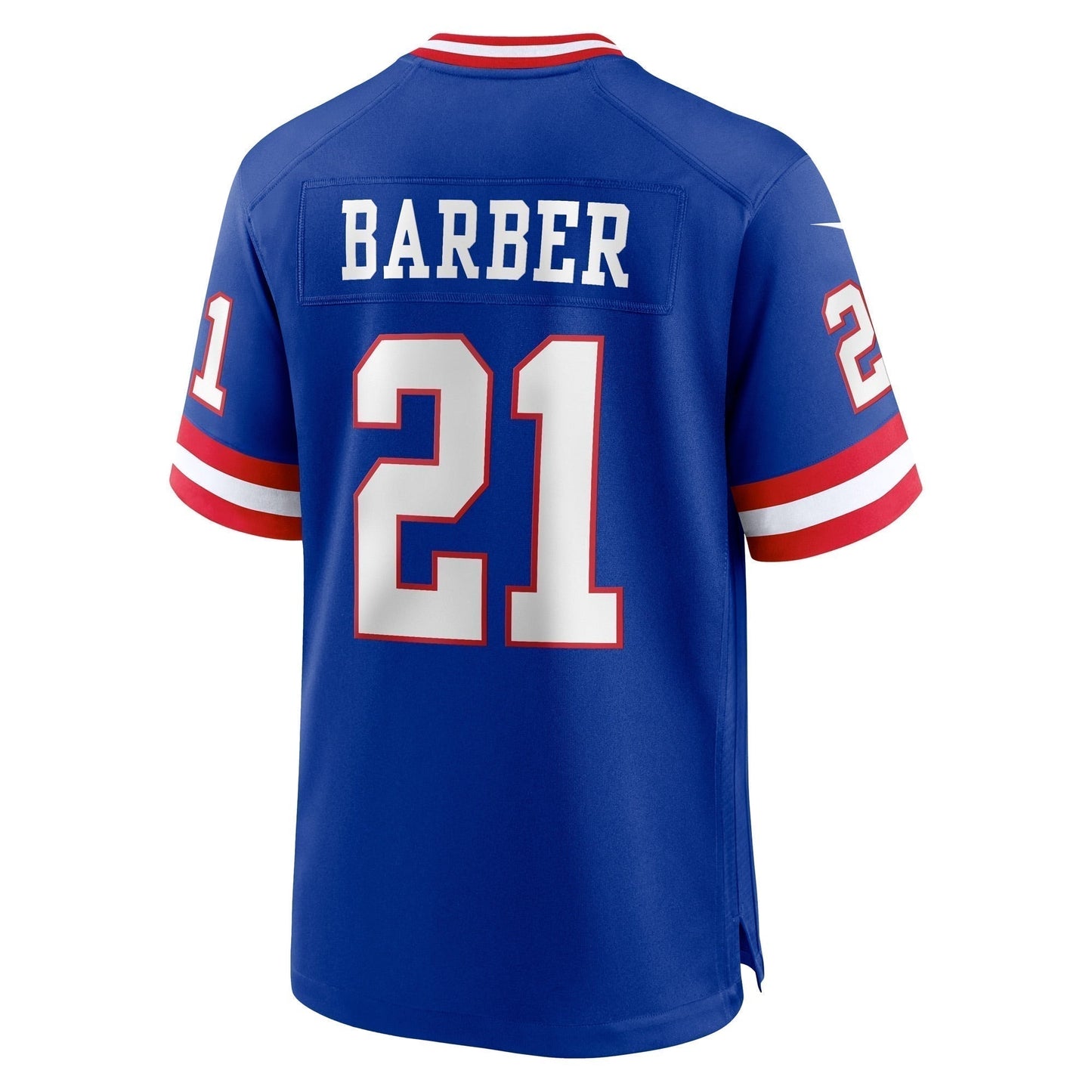 Tiki Barber New York Giants Classic Retired Game Jersey - Royal football jersey product view 3