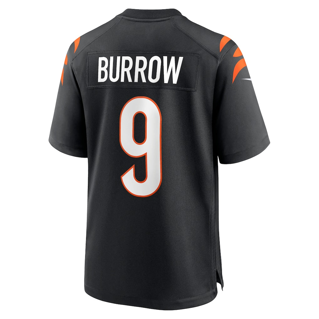 C.Bengals #9 Joe Burrow Black Player Game Jersey football jersey product view 1