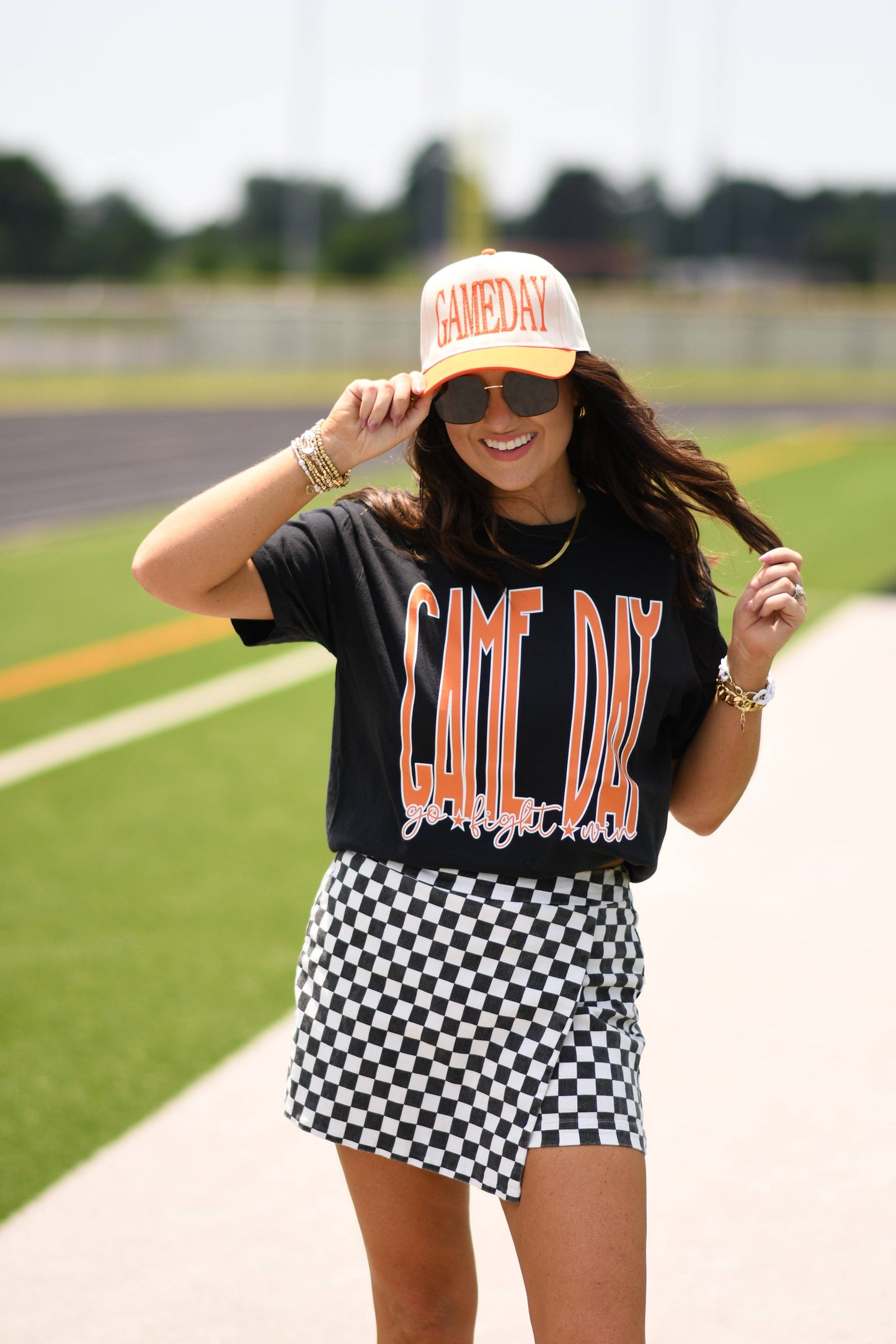 Orange Game Day Go Fight Win Tee Unisex T-shirt, Sweatshirt, Hoodie, Long Sleeve Tee - T-Shirt, Sweatshirt, Hoodie