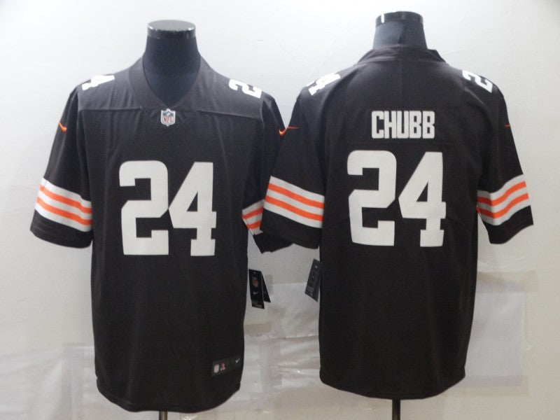 Men's Cleveland Browns Nick Chubb #24 Brown Game Player Jersey1 football jersey product view 1