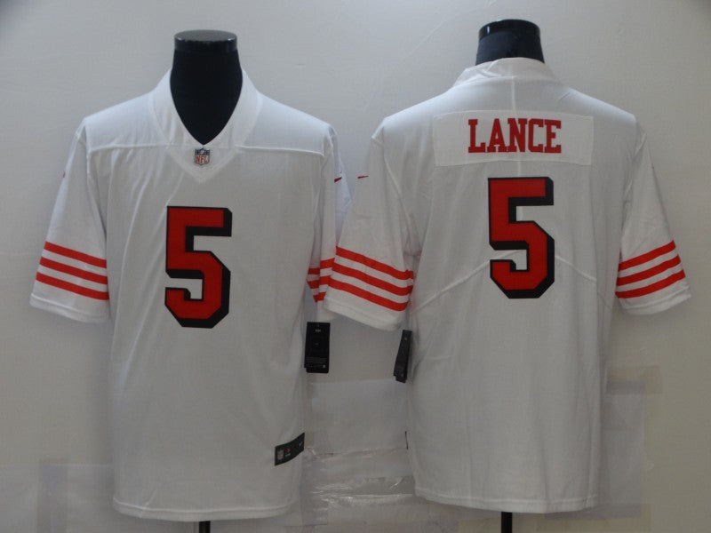 Men's San Francisco 49ers Trey Lance White Vapor Limited Jersey football jersey product view 1