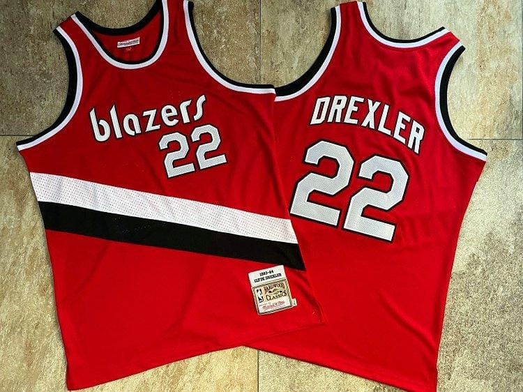 Clyde Drexler Portland Trailblazers Throwback Jersey basketball jersey product view 2