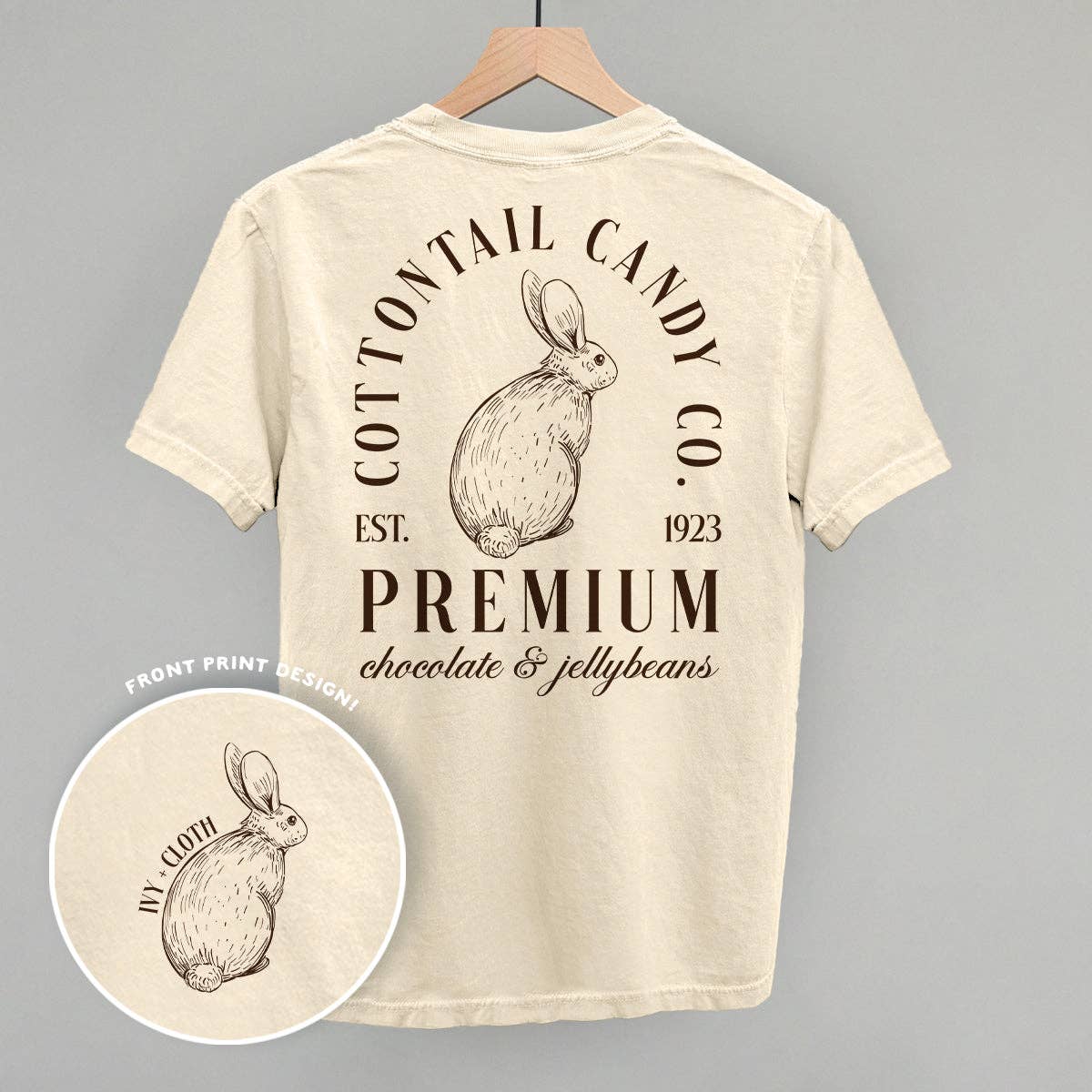 Cottontail Candy Co. (Back Print) Unisex T-shirt, Sweatshirt, Hoodie, Long Sleeve Tee - T-Shirt, Sweatshirt, Hoodie