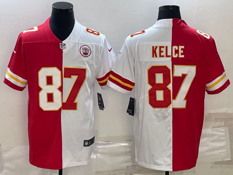 Men's Kansas City Chiefs Travis Kelce Red/White Game Jersey football jersey product view 1