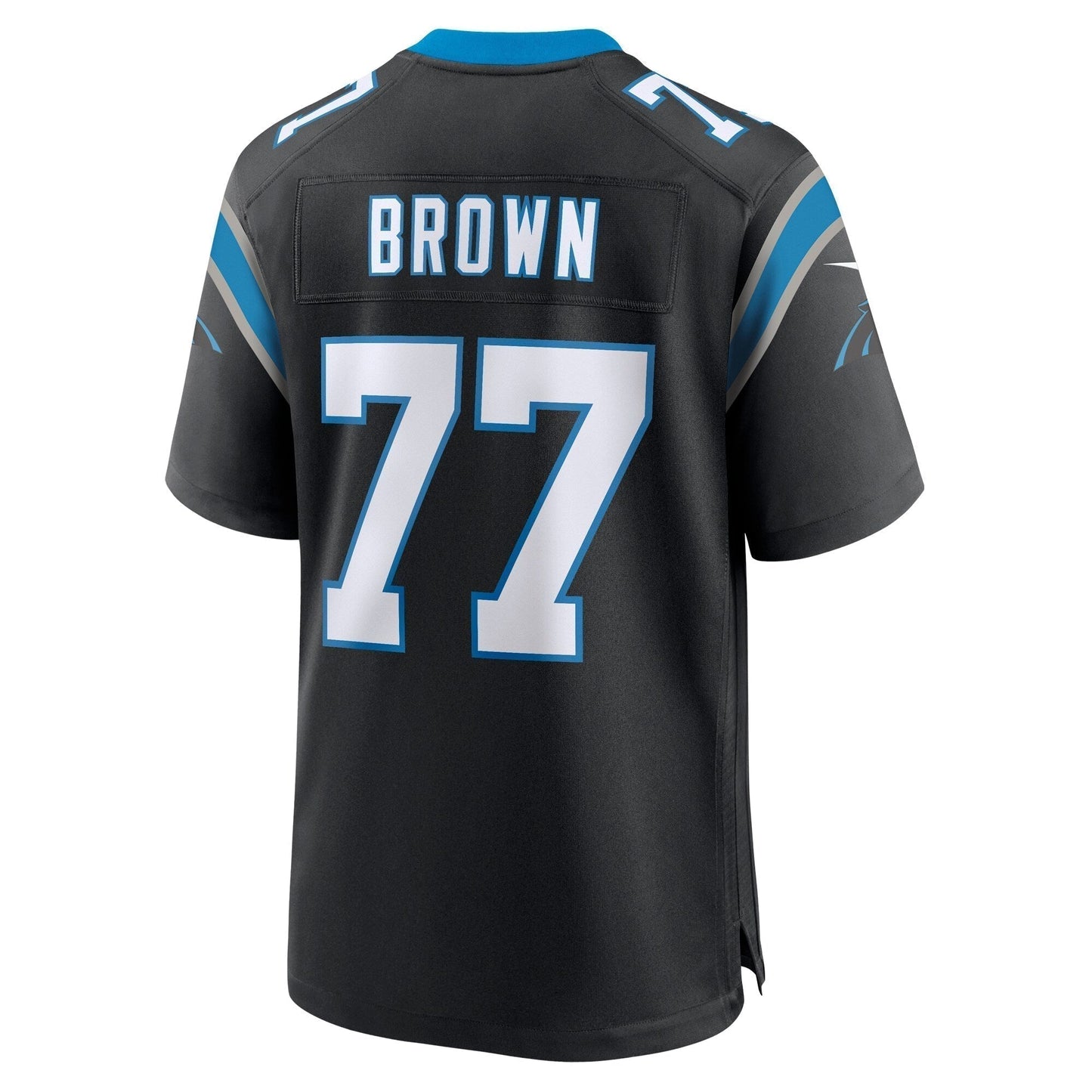 Deonte Brown Carolina Panthers Team Game Jersey - Black football jersey product view 3