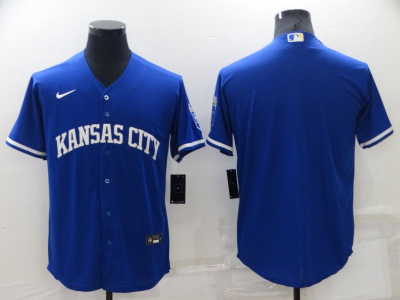 Men's Kansas City Royals Royal Alternate Replica Team Blank Jersey baseball jersey product view 1