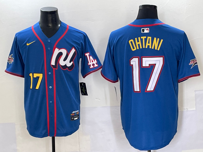 Men's National League Shohei Ohtani #17 Blue 2025 All-Star Edition Limited Player Jersey baseball jersey product view 1