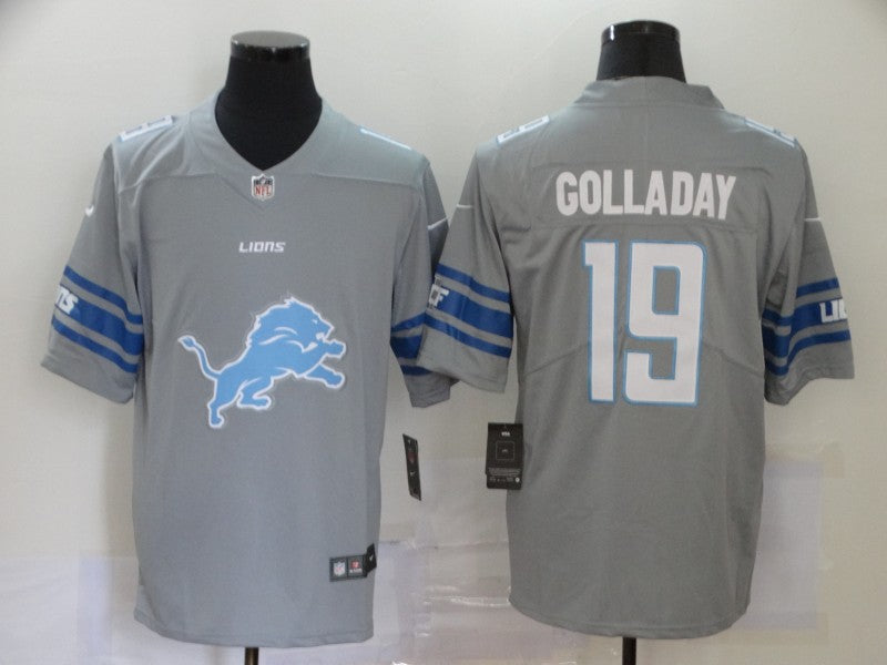 Men's Detroit Lions Kenny Golladay #19 Gray Game Player Jersey1 football jersey product view 1