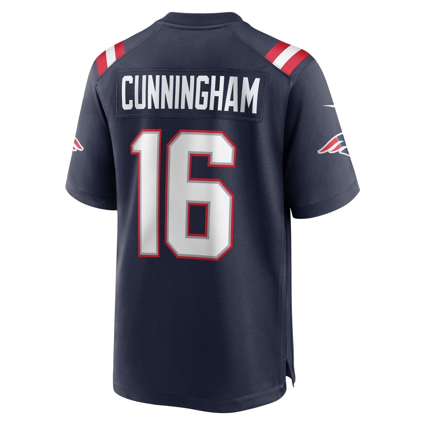 Malik Cunningham New England Patriots Team Game Jersey - Navy football jersey product view 3