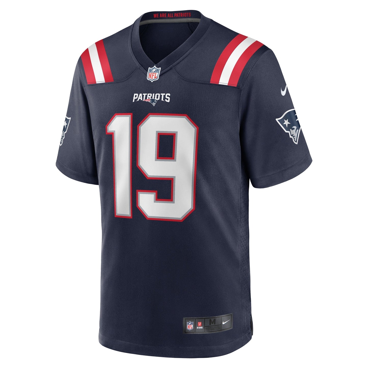 Matt Corral New England Patriots Team Game Jersey - Navy football jersey product view 2