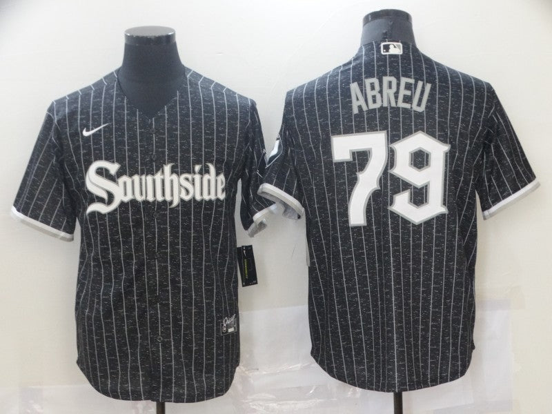 Men's Chicago White Sox Jose Abreu Black Stitched Jersey baseball jersey product view 1