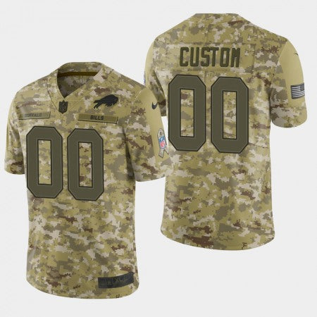 Men's Buffalo Bills Customized Camo Salute To Service NFL Stitched Limited Jersey football jersey product view 1