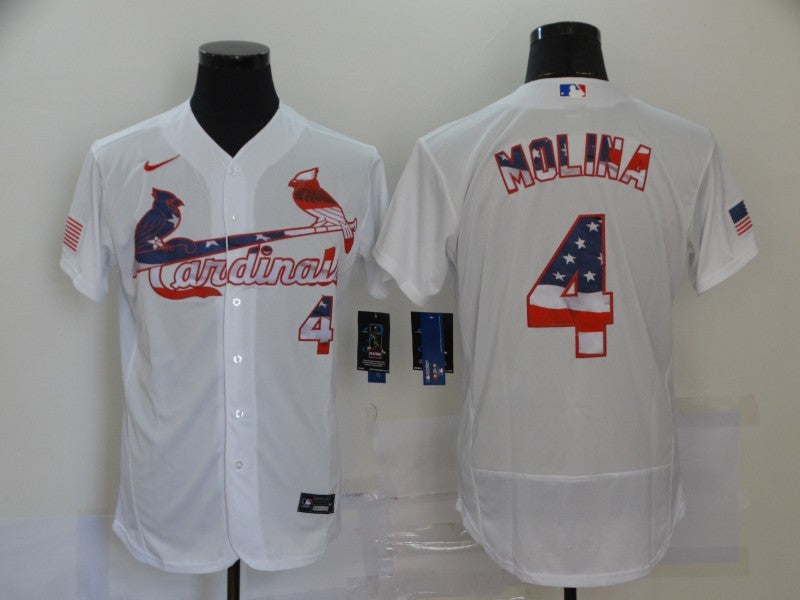 Men's St. Louis Cardinals Yadier Molina White Stitched Jersey baseball jersey product view 1