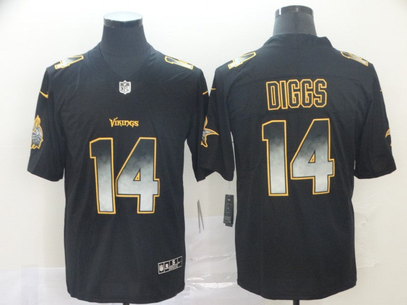 Men's Minnesota Vikings Stefon Diggs #14 Black Authentic Game Jersey1 football jersey product view 1